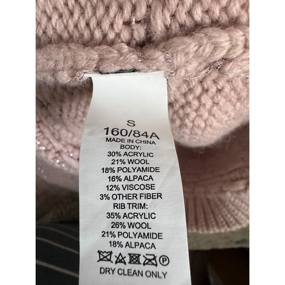Kate Spade New York Jewel‎ Button Textured Cardigan Wool Blend Pink Women's S